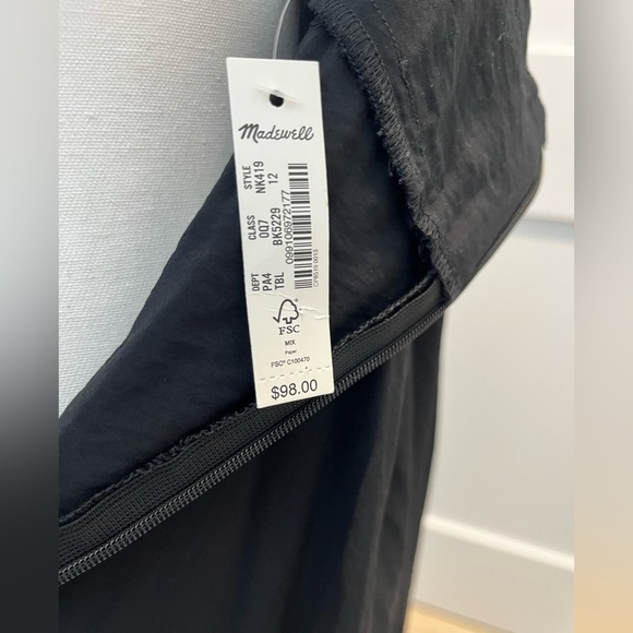 Madewell The Layton Midi Slip Dress Size 12 NWT in black - Picture 13 of 16
